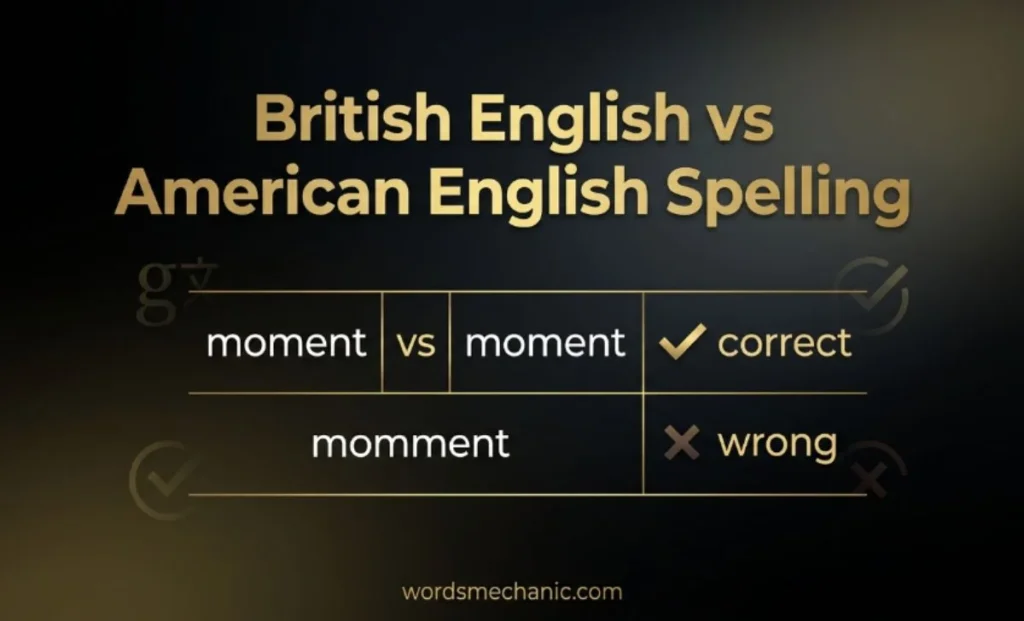 British English vs American English Spelling