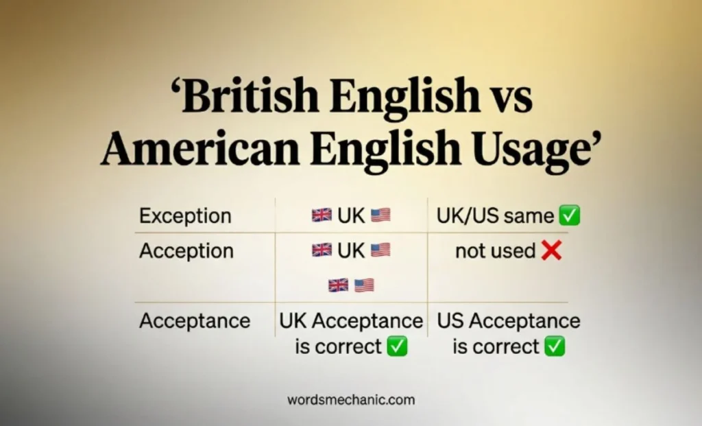 British English vs American English Usage