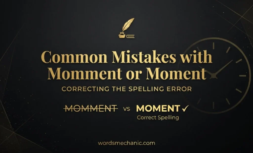 Common Mistakes with Momment or Moment