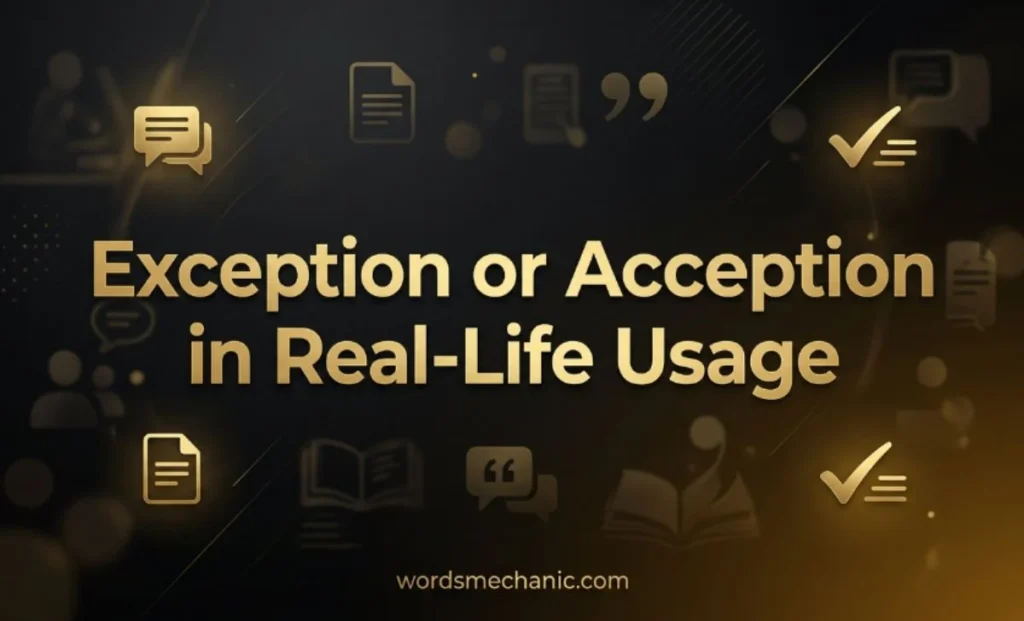 Exception or Acception in Real-Life Usage