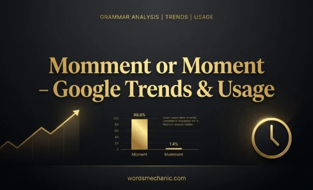 Momment or Moment Google Trends & Usage