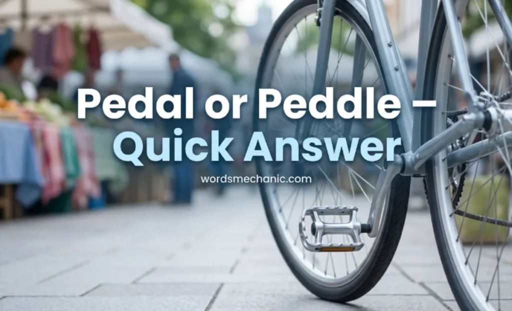 Pedal or Peddle Quick Answer