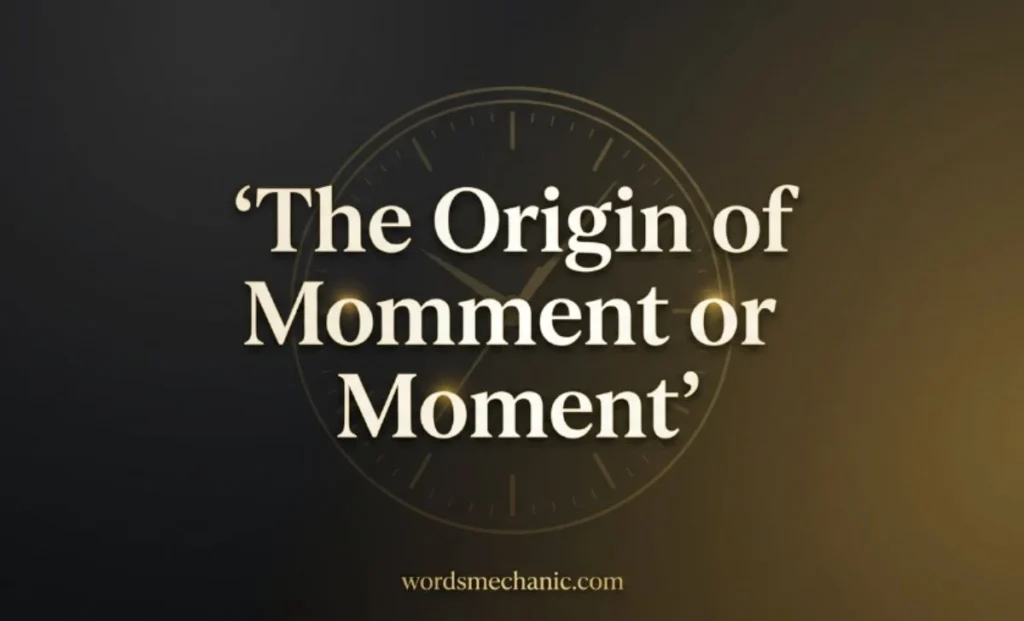 The Origin of Momment or Moment