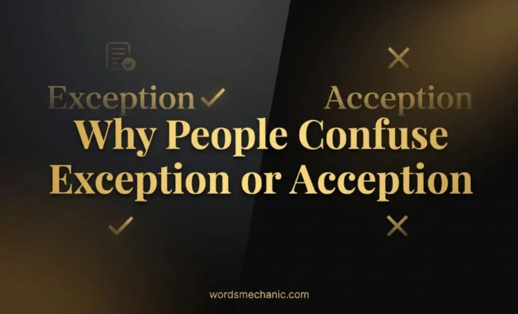 Why People Confuse Exception or Acception