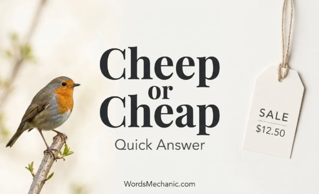 Cheep or Cheap Quick Answer