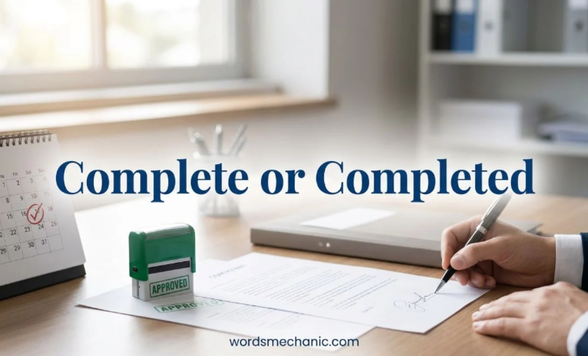 Complete or Completed