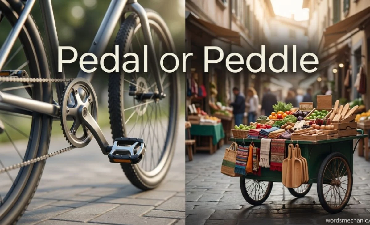 pedal or peddle