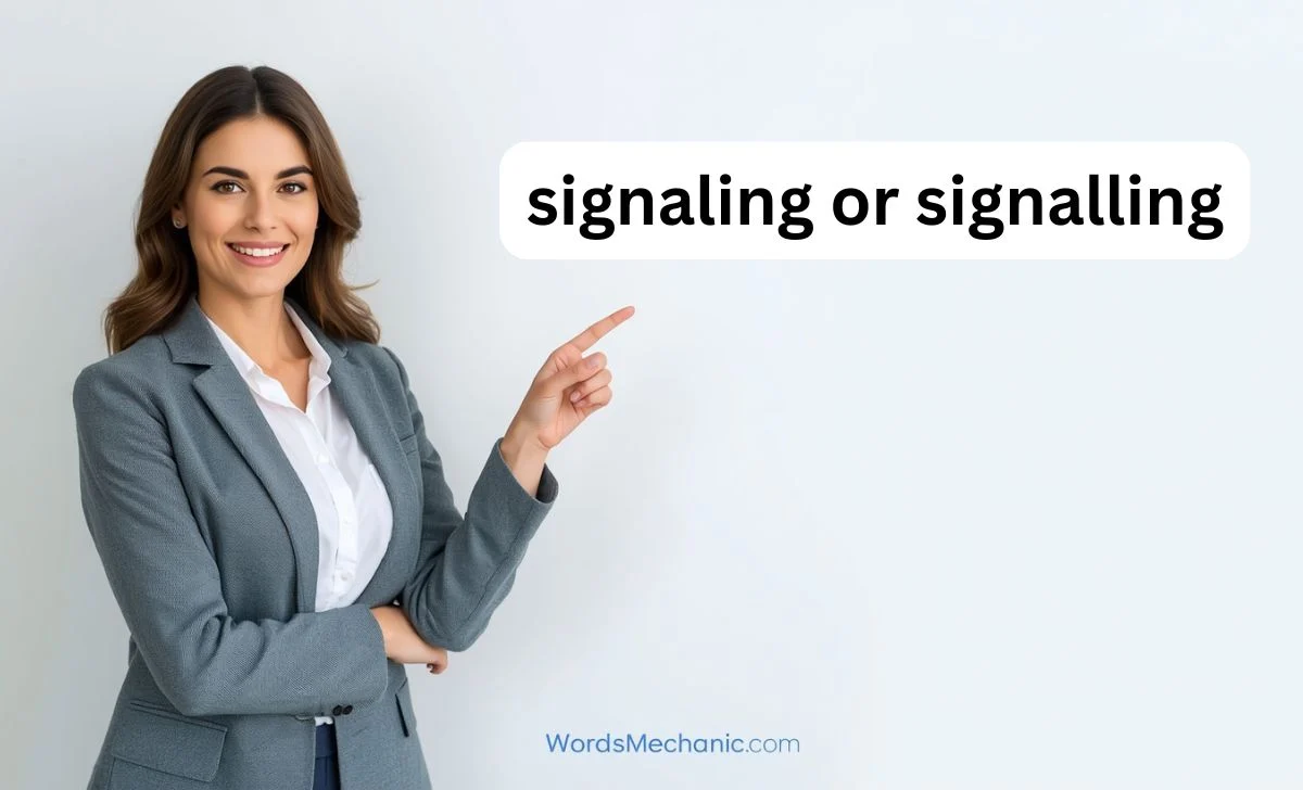 signaling or signalling