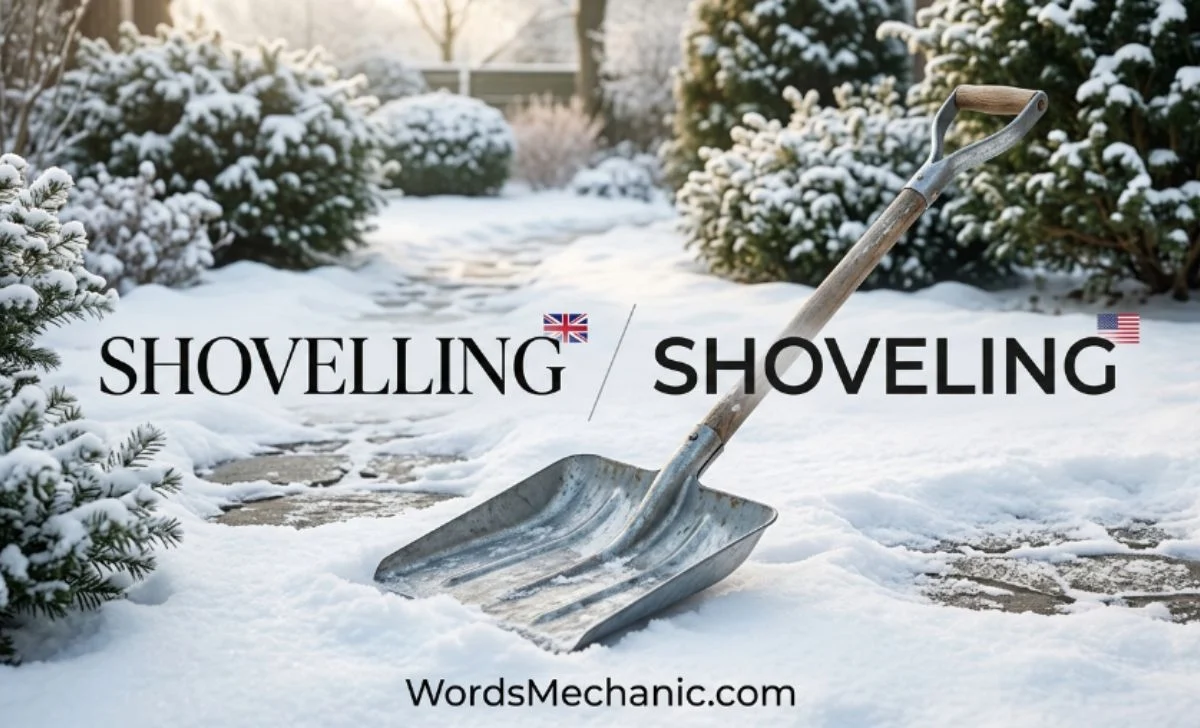 shovelling or shoveling