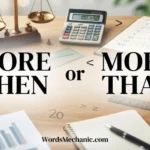 more then or more than