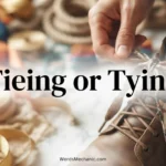 tieing or tying
